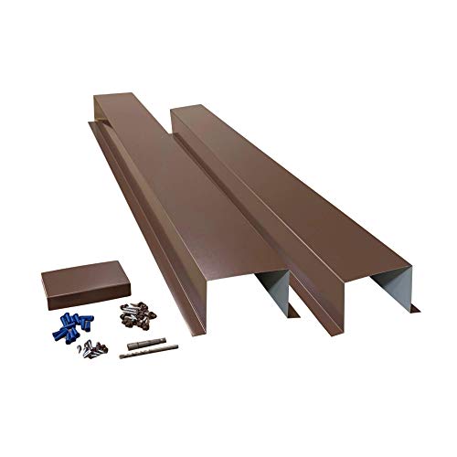 EAGLE 1 Metal Line Set Cover Kit for Mini Split and Central Air Conditioner & Heat Pump (Multiple Sizes and Colors) (6x4, Brown)