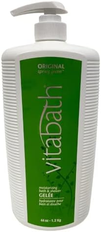 Vitabath Original Spring Green Bath & Shower Gelee, Moisturizing Body Cleanser Infused with Pine, Rosewood & Patchouli | Cruelty-Free, Gluten-Free, Paraben-Free, Animal Test-Free | Jumbo Size 44 oz (1.2 Kg)