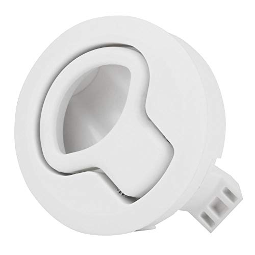 Flush Pull Latch, Universal Plastic Flush Pull Hatch Latch Slam Latch for 1.8inch RV and Yatchs (White)(white)