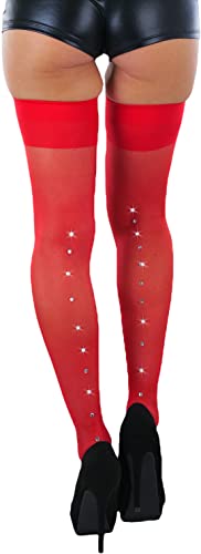 Image of ToBeInStyle Women's Seamless Thigh High Nylon Stocking With Opaque Band