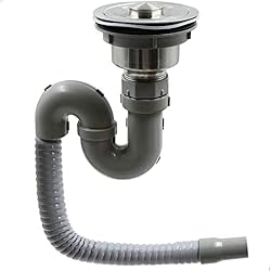 Conexion Desague Fregadero Sifón Universal Para Desagüe De Sifón, Sifón, Cierre De Olor, Incluye 1 Juego De Juntas Y Manguito De Goma, Sifón Tubular ø 110 Mm 1½´´ Oben