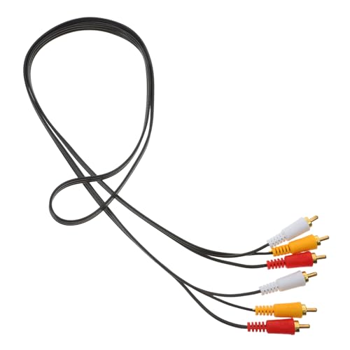 DOITOOL 3 Pack Audio Cable 3 Head 1.5m Av Cable for DVD Tv Computer High Fidelity Sound