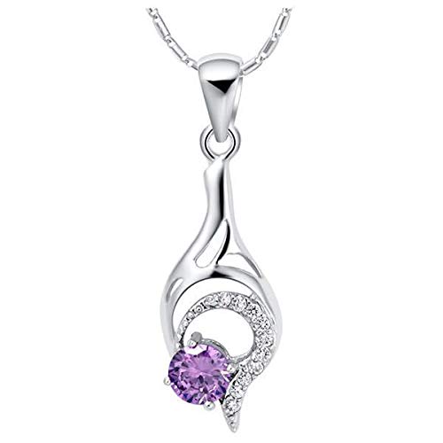 Colgante de diamante y cristal de circón con acabado de alta joyería