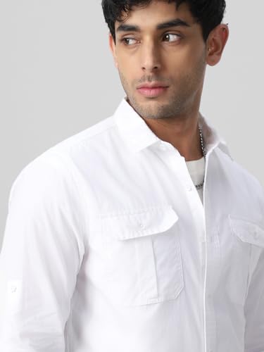 Image of Urbano Fashion Men's Cotton Full Sleeve Regular Fit Casual Solid Shirt