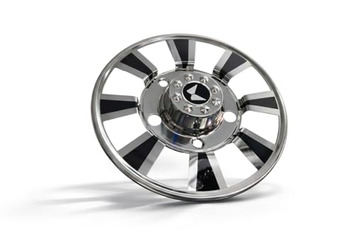 Image of Luxury 15-Inch Hubcaps Compatible for Bolero | Unique Spiral Blade Design | Weather-Resistant Alloy Look Wheel Caps | Steel Wheel Cover | Black /Silver | MS Material (Diamond Cut 15 inch Inch)