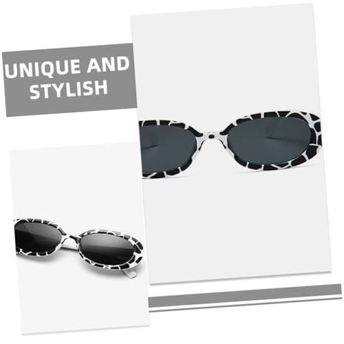 Gatuida 2PCS Sunglasses for Women Unique Print Lightweight Eyewear with Decorative Sun Glasses for Parties Cosplay and Everyday Fashion 7