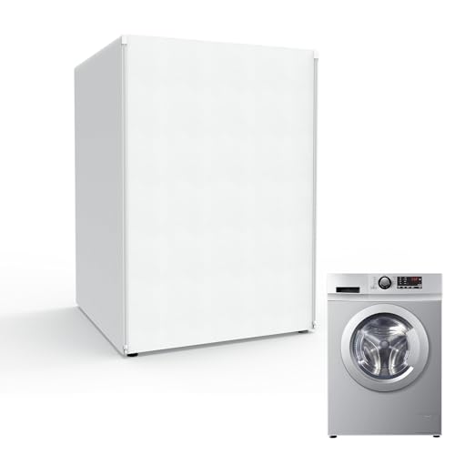 bruwaa Funda de Lavadora 60x83x60 cm,Funda Lavadora Carga Frontal, Funda impermeable para secadora,Protectora de Lluvia, Sol y Polvo,Blanco