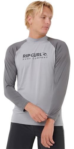 Camiseta de manga larga Rip Curl Shock UPF para hombres en color gris marle 4