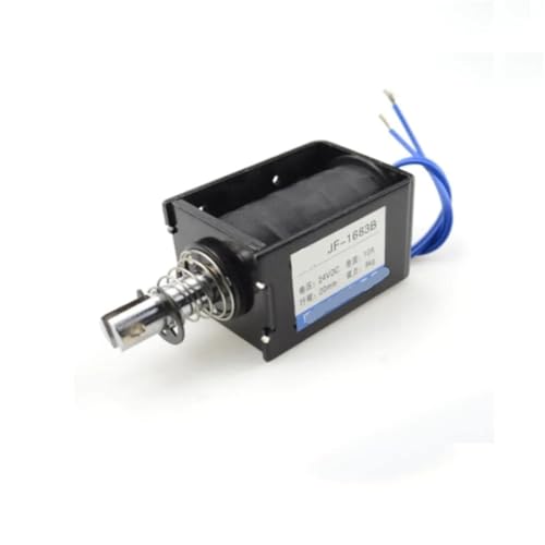 Électroaimant solénoïde DC 24V 10A JF-1683B push pull cadre ouvert course 20mm force 8kg - 4