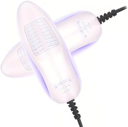 ZJchao Electric Shoe Dryer & Deodorizer - Foldable For 2 Pairs, 4 Nozzles, Timer, 110V US Plug, White