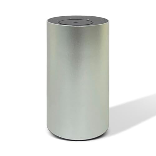 アロマディフューザー ネブライザー式 水なし 車用 エッセンシャルオイル アロマオイル 噴霧 3段間隔噴霧 3段タイマー 30畳対応 漏れ防止 静音 充電式 環境改善 空間消臭 ストレス解消 睡眠 シルバー