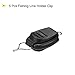 PATIKIL Fishing Line Holder, 5 Pack Baitcasting Reel Fishing Line Holder Clip Buckle Stopper Line Keeper Accessories, Black
