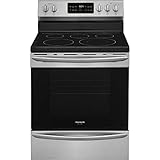Frigidaire GCRE3038AF 30" Gallery Series Stainless Steel Freestanding Electric Range with 5.4 cu. ft. Capacity 5 Elements Steam Clean Quick Bake Convection and Quick Boil Element