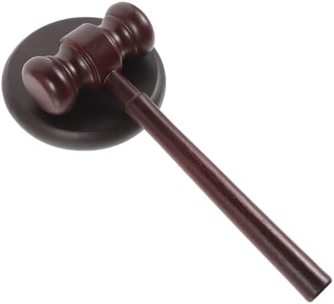 HEALLILY Gavel and Sound Block 1 Set Judge Wooden Playset Wood Base Wood Child Solid Wood Wooden Judge Gavel