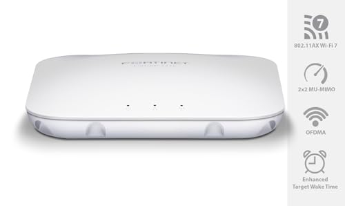 Image of Fortinet FortiAP 241K Wi-Fi 7 Indoor Access Point | Quad-Radio | 2.4GHz /5GHz /6GHz Bands | 10 Gigabit Ethernet | BLE /ZigBee | WPA3 Security | PoE+ | Ceiling /Wall Mount (FAP-241K-A)