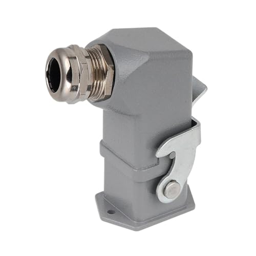 Conector rectangular HDC HA de 4, 5, 6 y 8 pines 10A con enchufe macho industrial IP65 rojo