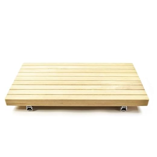 MARINE CITY Solid Teak Wall Mount Fold Down Bench/Seat with Slats 24 Inches × 13 Inches for Boat – Shower Room – Steam – Sauna Room (Pack of 1)