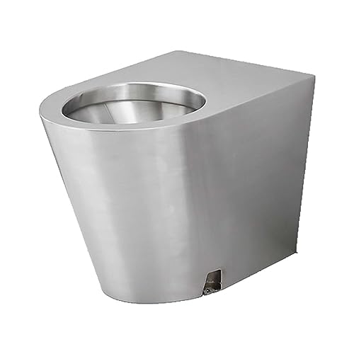 Inodoro con sifón de acero inoxidable 304 para descarga con salida grande, limpieza potente, resistente a congelación y grietas miniatura 1