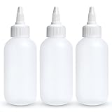 BRIGHTFROM Condiment Squeeze Bottles - 4 OZ Squirt Empty Bottles, Twist Top Cap, Leak Proof - Great for Ketchup, Mustard, Syrup, Sauces, Dressing, Oil, Arts and Crafts, BPA-FREE Plastic - 3 PACK