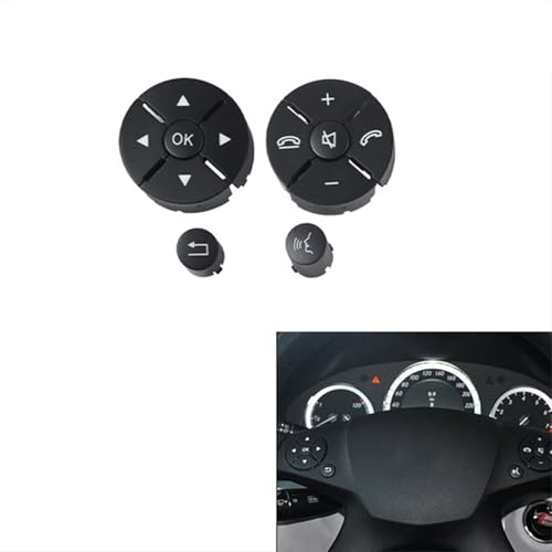 Couvercle bouton de commande de volant de voiture finition origine pour Benz W204 - 4