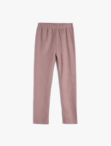 Leggings filles roses Koton en maille côtelée avec taille élastique confortable