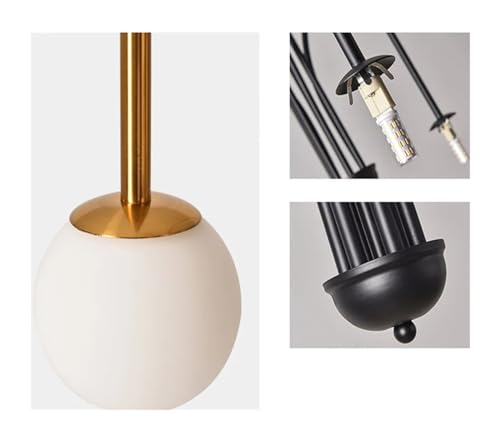 Lámpara sputnik minimalista con brazos metálicos de diseño puro 2
