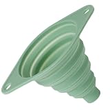 Soluzione igienica per la pulizia: realizzato in silicone liscio, questo imbuto pieghevole impedisce che i residui si attacchino e semplifica la pulizia sciacquando sotto l'acqua corrente o pulirli con detersivo delicato. Questo offre praticità e risparmio di tempo durante la preparazione dei pasti in cucina o in viaggio e avventure all'aria aperta, garantendo sempre condizioni igieniche.