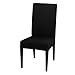 PADGENE Housse de Chaise, 4PCS/6PCS Extensible Amovible Lavable Moderne Couverture de Chaise pour Salle à Manger Slipcover-Décoration Bouquet de Mariage, Hôtel, Restaurant (Noir, 4PCS)