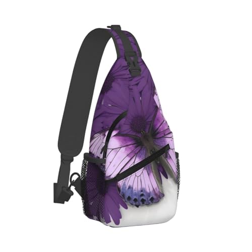 Bolso Cruzado Masculino Tipo Bandolera con Estampado de Mariposa miniatura 2