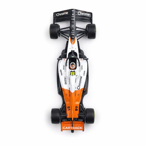 Image of Wizplex CCA McLaren MCL60 Officially Licensed 2023 Monaco GP 1:43 Premium Die Cast F1 Car Model with Driver Helmet & Acrylic Display Case - Collector Formula One Showpiece for Enthusiasts 14+