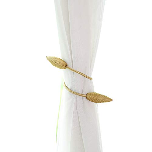 Magnetic Curtain Tiebacks Clips - Window Tie Backs Holders for Home Office Decorative Rope Holdbacks Classic Tiebacks Design, 1 Pair