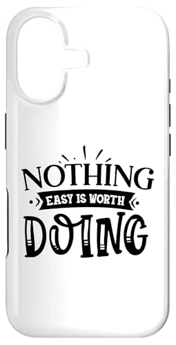 Nothing Easy Is Worth Doing Motivation ���p �O���b�g�}�C���h�Z�b�g �X�}�z�P�[�X iPhone 17 �p