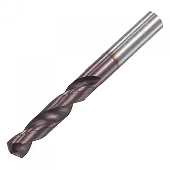 uxcell Carbide Twist Drill Bits 5.1mm, DIN K45 Tungsten Carbide AlTiSin Coated Spiral Flutes Straight Shank Drilling Cutter for Stainless Steel Alloy Steel