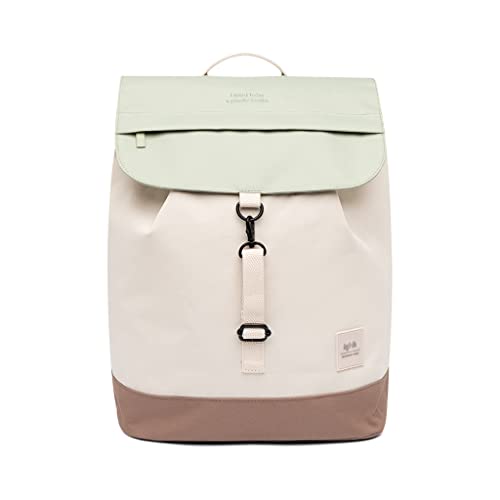 Lefrik - Sac à Dos Féminin Décontracté à Fermeture Métallique, Pratique et Sûr - Tissu 100% Recyclé - Durable - Pour votre Quotidien ou la Découverte de Nouvelles Villes - 19L - Couleur Métal Farmers Cover