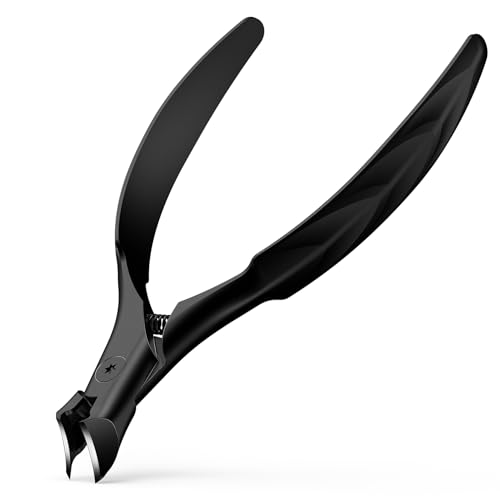 FERYES Podiatrist Toenail Clippers for Thick & Ingrown Nails - Professional Sharp Curved Blade & All Stainless Steel Non-Slip Handle, Heavy-Duty Nail Clippers for Men, Women, Seniors - Ideal Gift