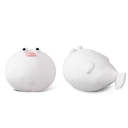 Goylmc Chubby Puffer Fish Plush Pillow - Puffer Fish Stuffed Animal Plush Doll Toy - Birthday Holiday Choice For Girls Boys Adults (15.7 Inch,White) #TOP1
