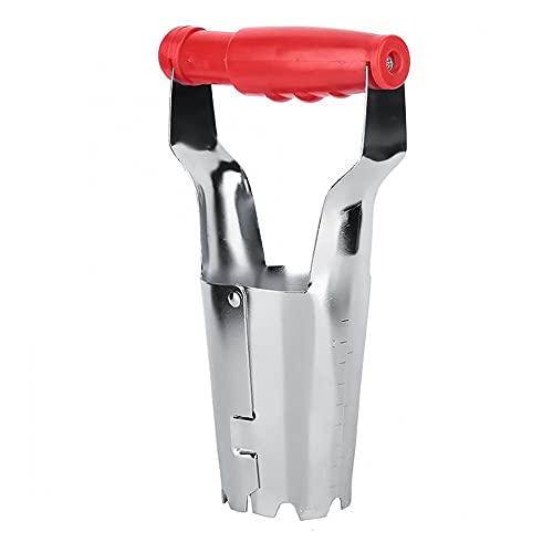 Bulb Planter Tool, Garden Hand Held Bulb Transplanter, Metal Plant Transplanting Machin with Depth Scale, Garden Planting and Digging Tools