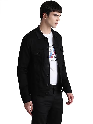 Image of JACK & JONES Men's Cotton Standard Length A-Line Coat