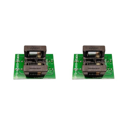 NGCG 2Pieces SSOP8 TSSOP8 Programmer Adapter Socket TSSOP to DIP Converter Chip Test Outlet, app.3.6x2.4cm/1.42x0.94in, Green and Black
