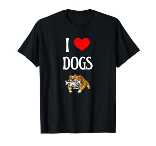 I Love Dogs I Heart Dogs, amante dei cani, cucciolo Maglietta