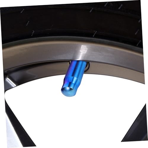 Balacoo – Tapones para válvula de rueda de bicicleta, 2 unidades, color azul, fabricados en aleación de titanio, fácil instalación miniatura 6