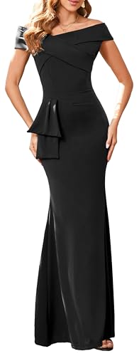 Image of Elegant Formal Long Dress for Women Sexy Black Evening Dresses Fashion Cocktail Party Dress Wedding Guest Long Maxi Dress