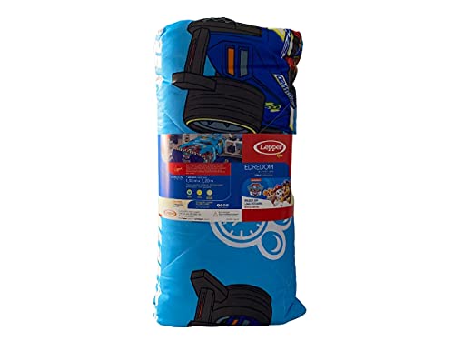 Edredom Patrulha Canina Menino Solteiro Lepper Dupla Face Microfibra Azul
