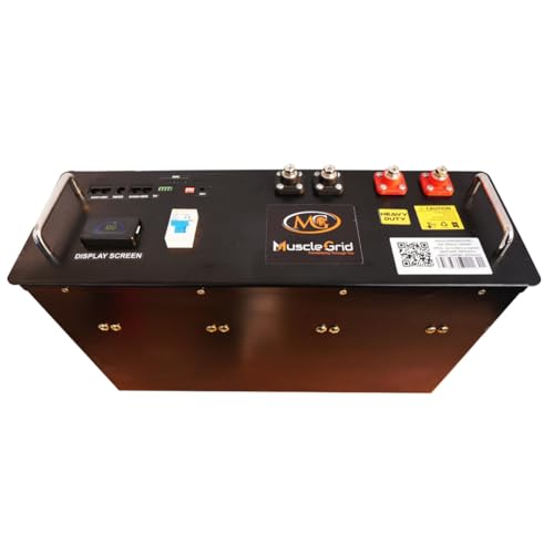 Image of MuscleGrid 51.2V 120Ah Lithium Battery | LiFePO4 | LCD Display | Smart BMS with Active Balancer | Suitable for Solar Inverters & Energy Storage Systems