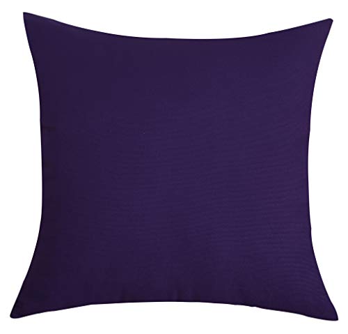 TangDepot Handmade Decorative Solid 100% Cotton Canvas Throw Pillow Covers/Pillow Shams, (14