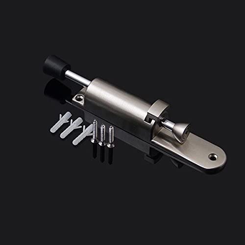 Dometool UK Tope automático de puerta con resorte cargado en el soporte de la puerta de la construcción del hogar con parachoques de goma suave Cover