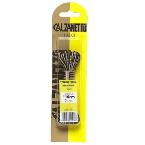 Calzanetto Stringa Tonda Proplanet Cm 110 7 Fori 1 Paio Nero/Beige