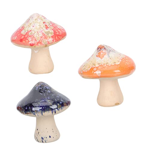 Milisten 3pièces Micro-Paysage Décorations De Jardin Pot Lot de Figurines De Champignons Mini-Champignons Mousse Pot Mini-Pots De Fleurs