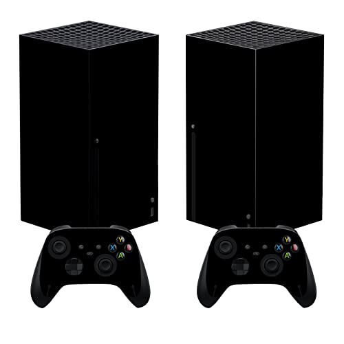 PlayVital Skin für Xbox Series X, Aufkleber Vinyl-Skins Schutzfolie Wrap Abziehbild Abdeckung Stickers für Xbox Series X Konsole Controller-Schwarz
