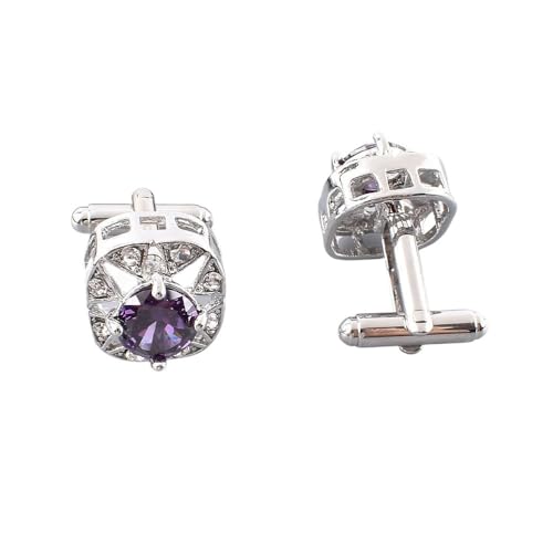 RTFJVXVZ Hollow Diamond-encrusted Alloy Cufflinks Men's french Suit Shirt Cuff Links